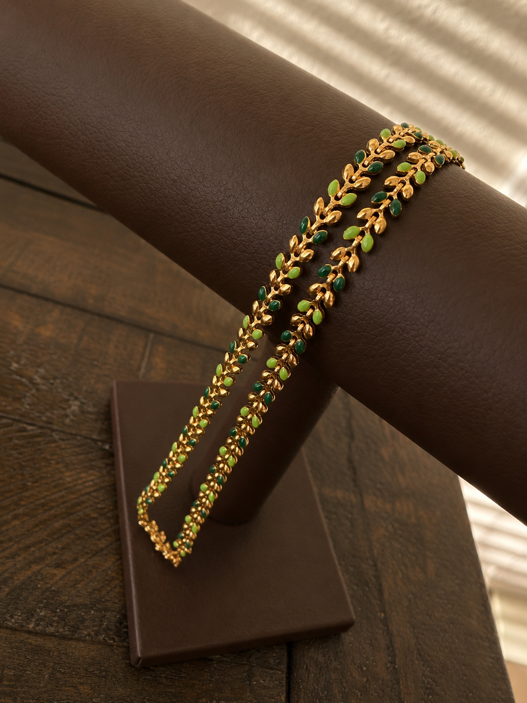 Olive Leaf Necklace & Bracelet Set