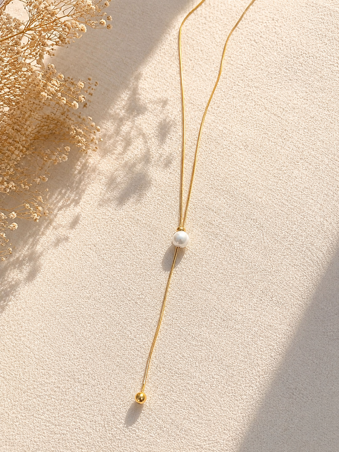 Pearl Lariat Necklace