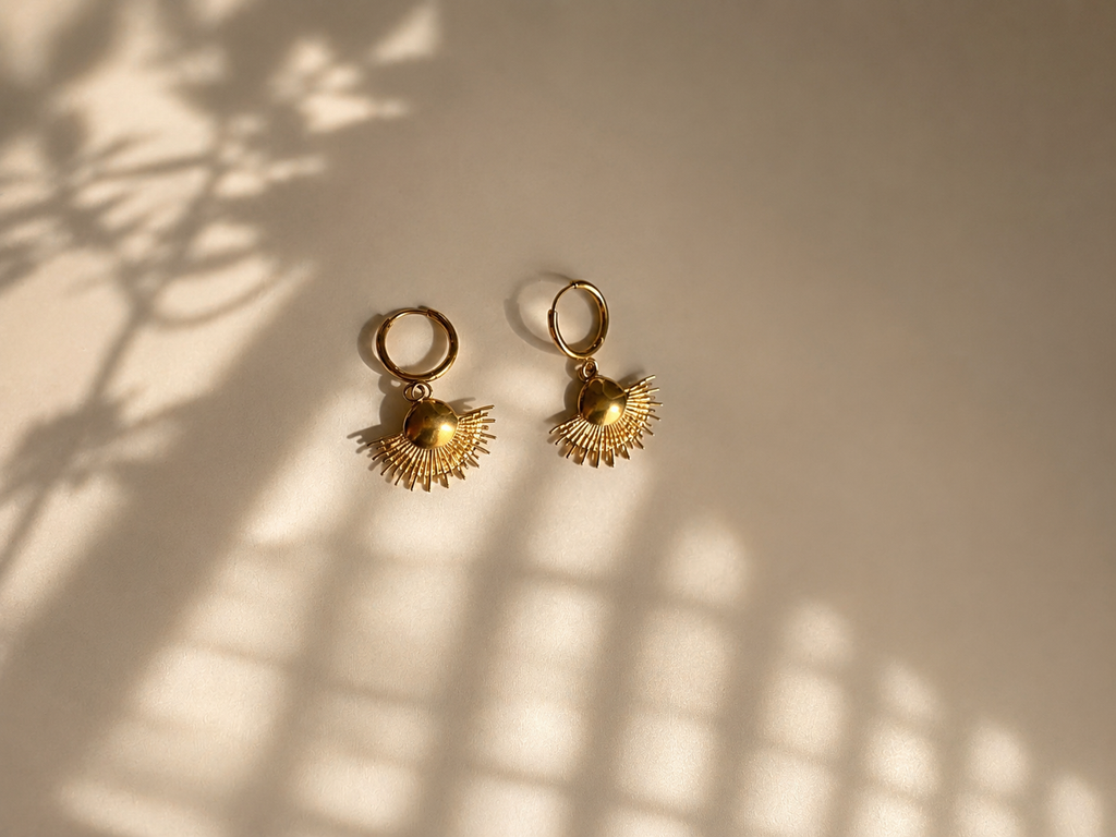 Sunray Hoop Earrings