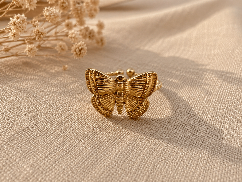 Aurelia Adjustable Butterfly Ring
