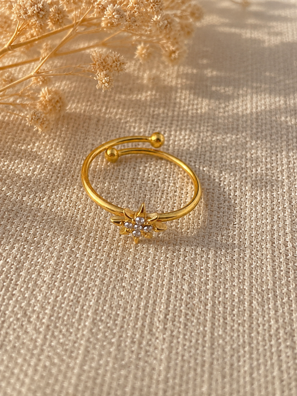Celeste Star Adjustable Ring