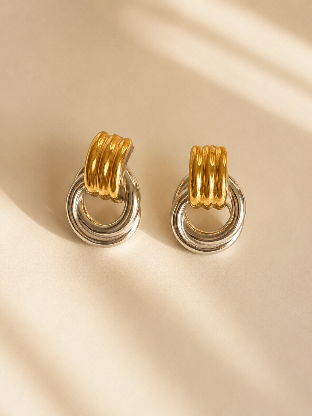 Aurelia Two-Tone Harmony Drop Earrings