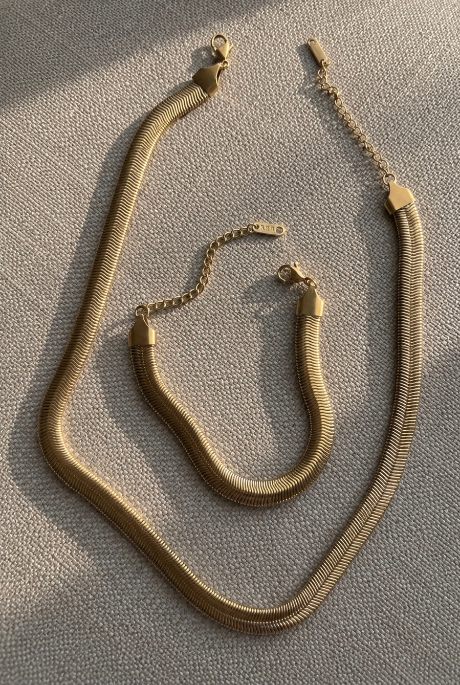 Golden Snake Chain Jewelry Set