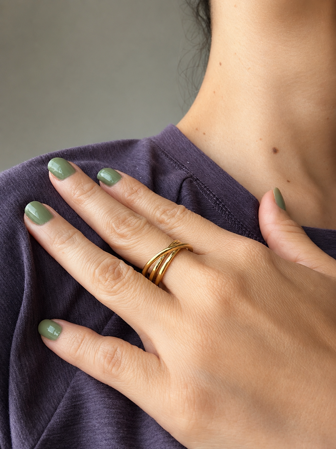 Luna Twist Adjustable Ring