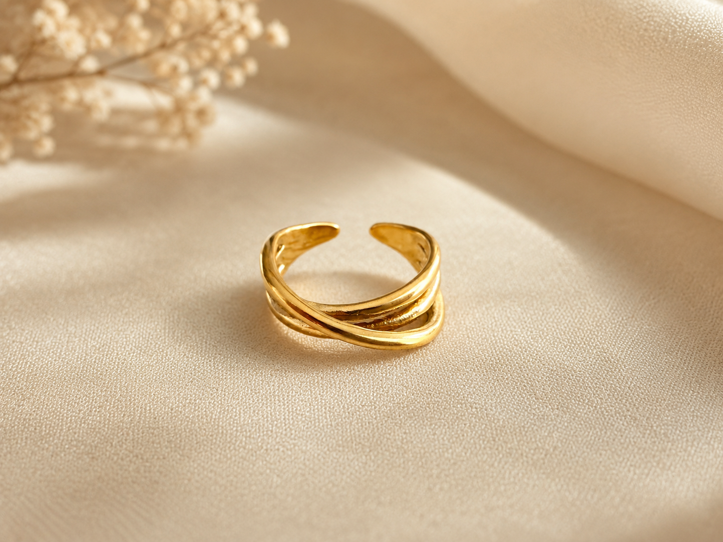 Luna Twist Adjustable Ring