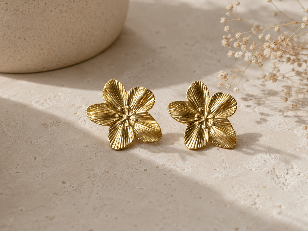 Bloom Flower Stud Earrings