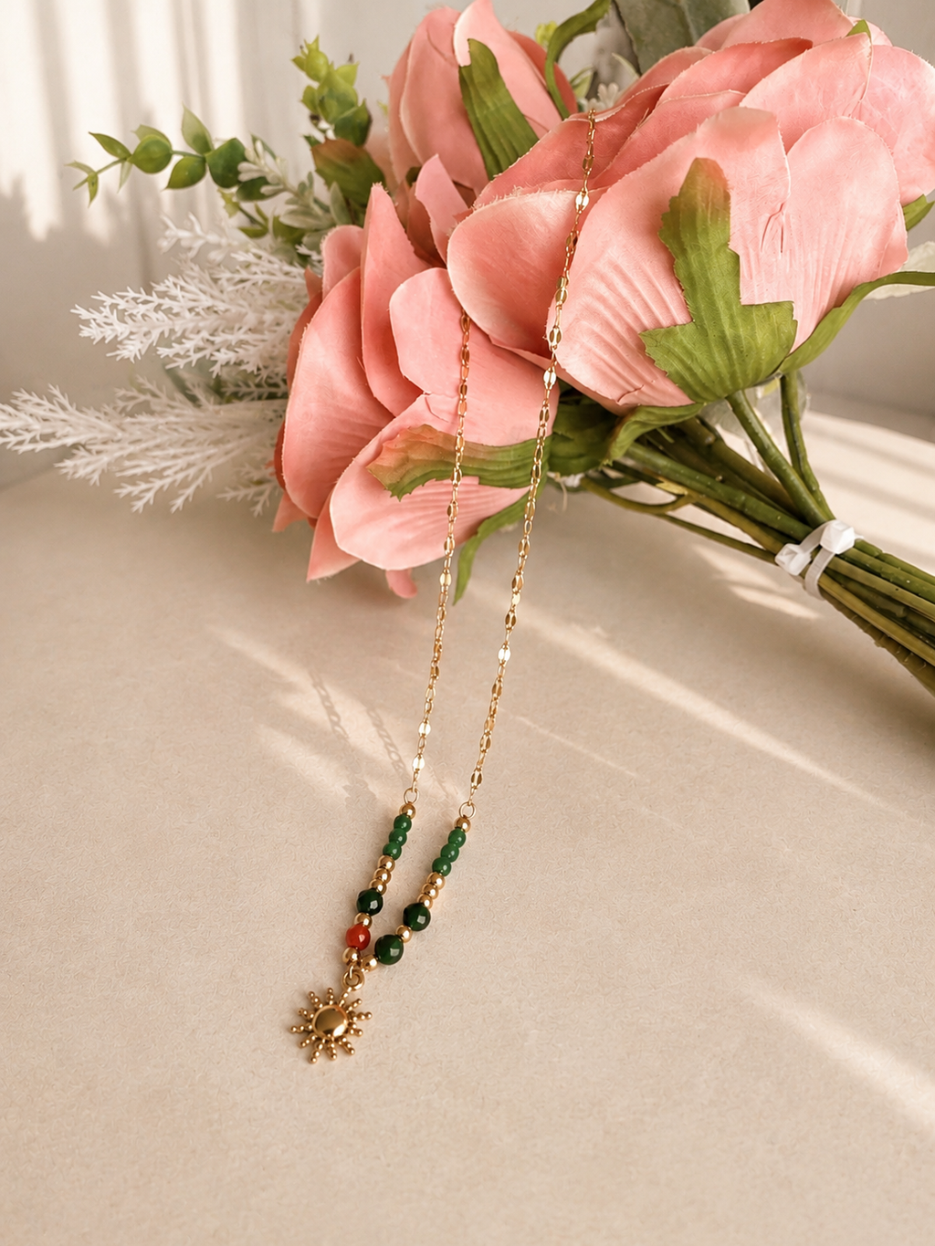 ☀️ Emerald Sun Necklace