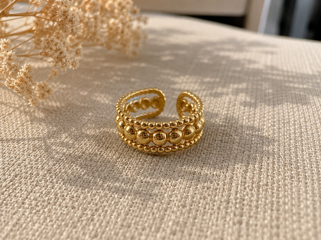 Luna Beaded Adjustable Ring