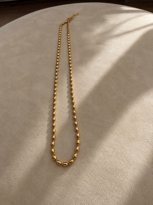 Aurelia Golden Bead Necklace