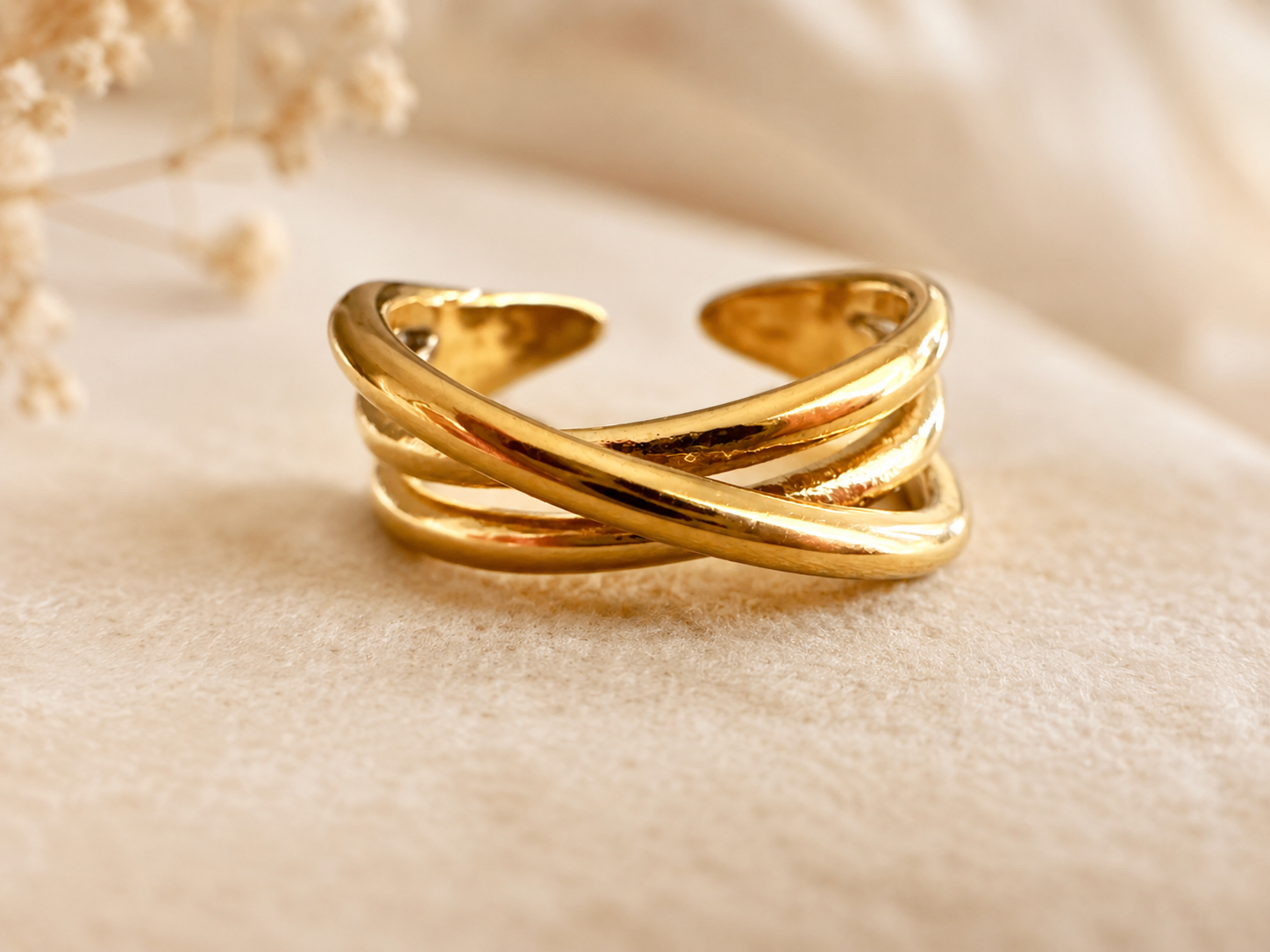 Luna Twist Adjustable Ring