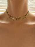 Golden Bloom Choker Necklace