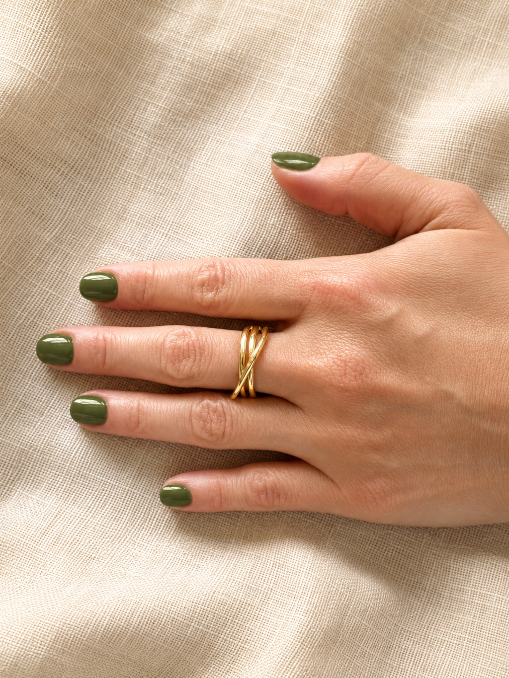 Luna Twist Adjustable Ring