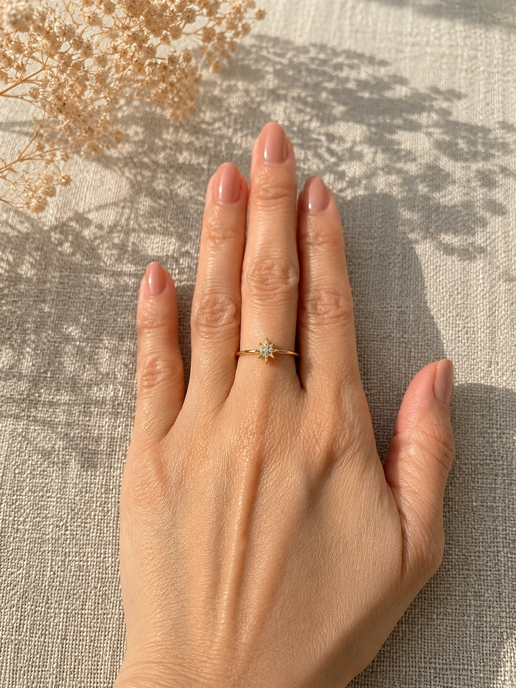 Celeste Star Adjustable Ring