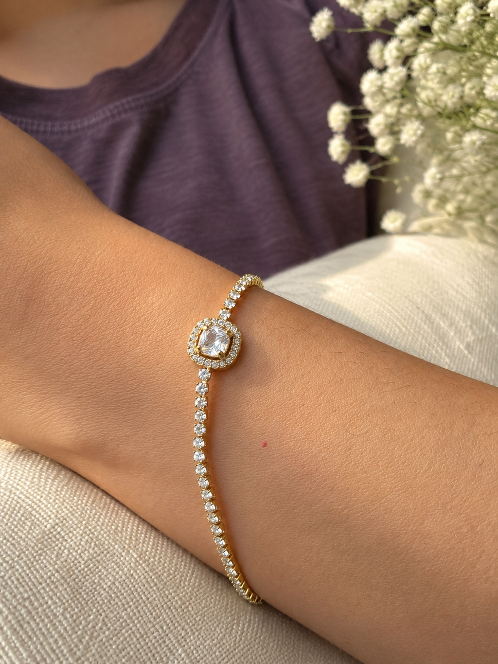 ✨ Celeste Crystal Tennis Bracelet