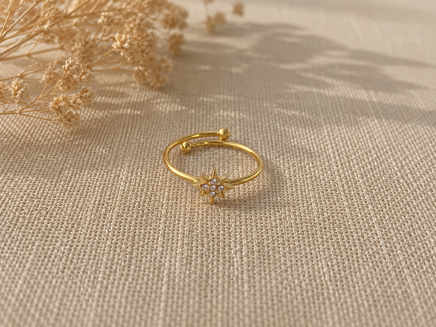 Celeste Star Adjustable Ring