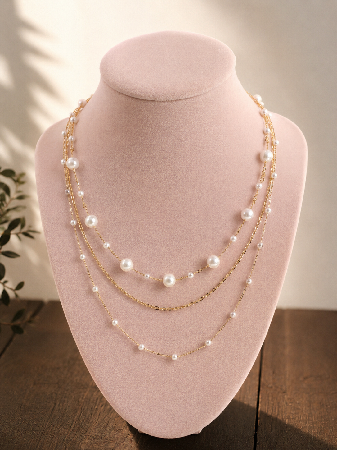 Pearl Cascade Layered Necklace