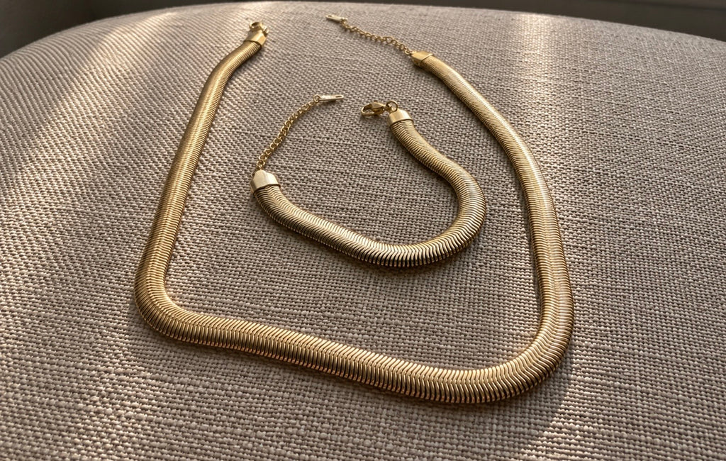 Golden Snake Chain Jewelry Set