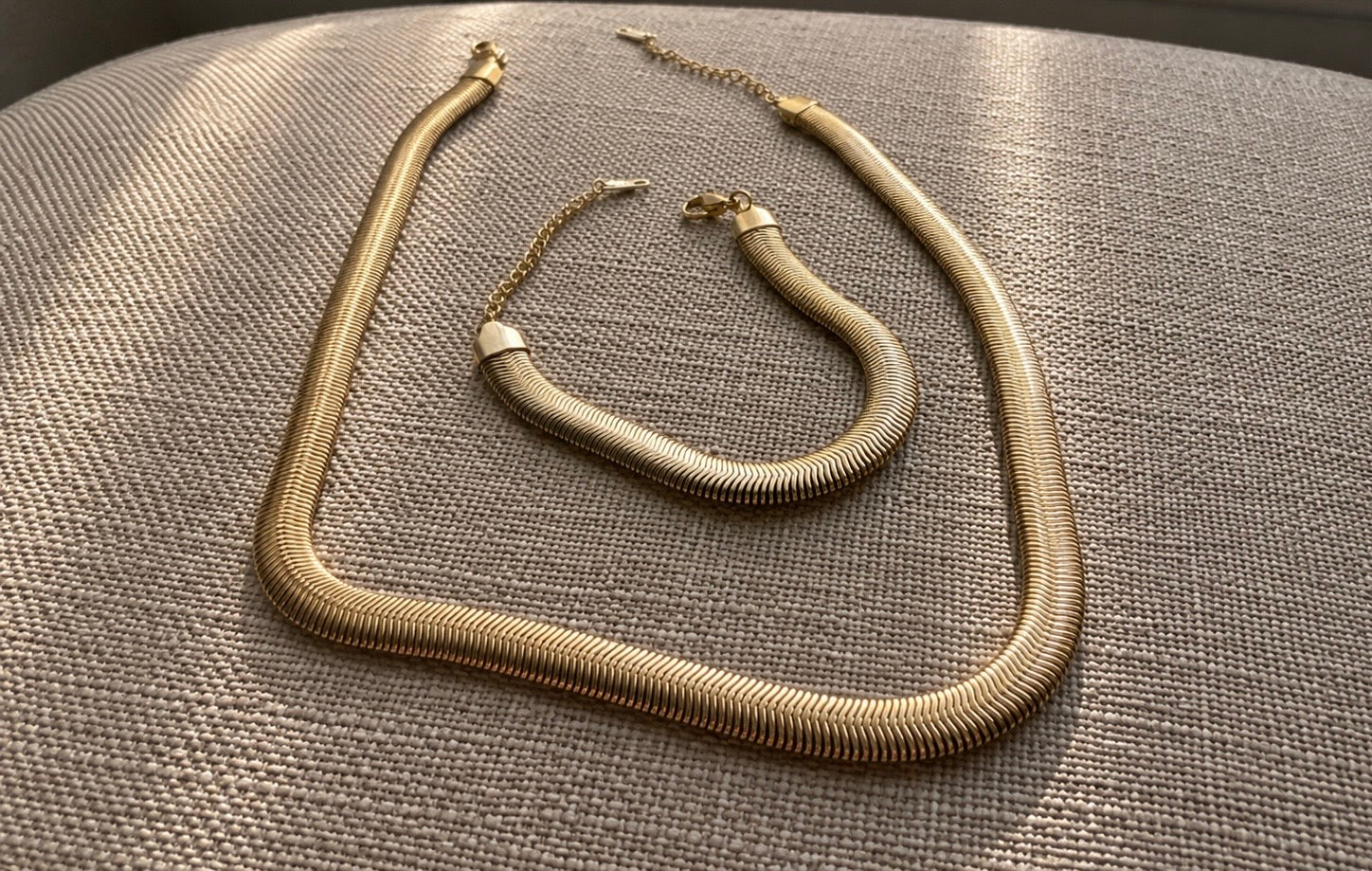 Golden Snake Chain Jewelry Set