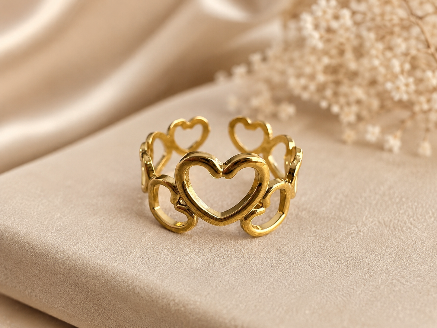 Amour Adjustable Heart Ring