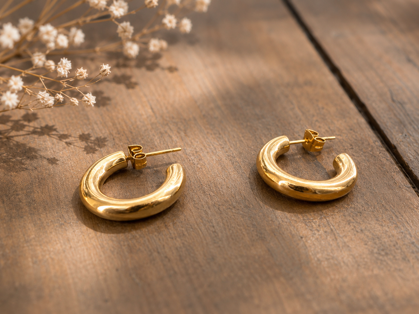 Luna Gold Hoops
