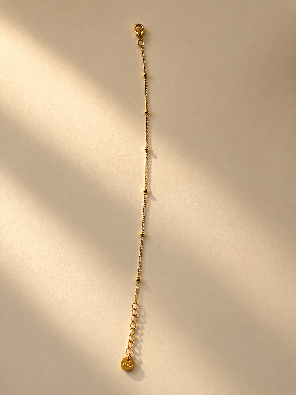 Golden Beaded Chain Bracelet