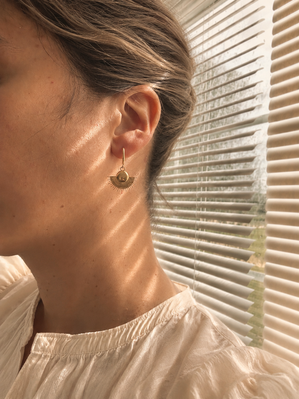 Sunray Hoop Earrings
