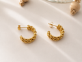 Aurelia Braided Gold Hoops