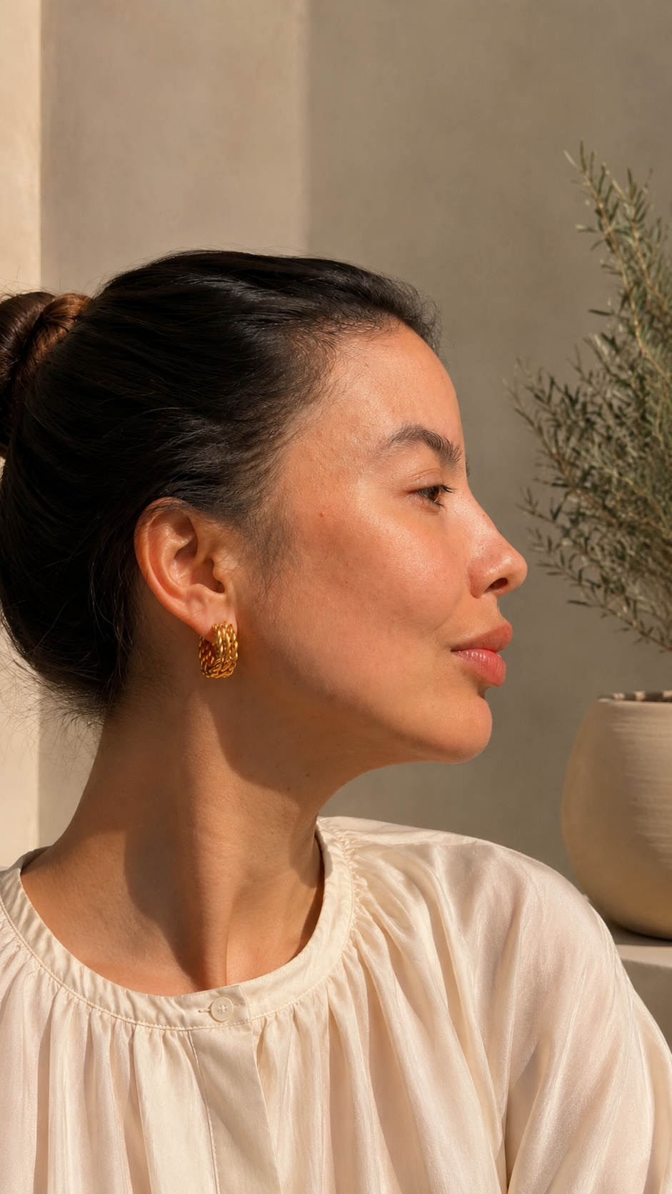 Aurelia Braided Gold Hoops